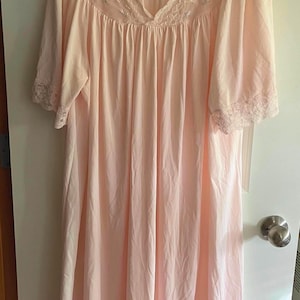 vintage sheer pink nightgown