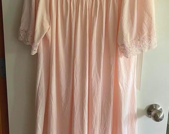 vintage sheer pink nightgown