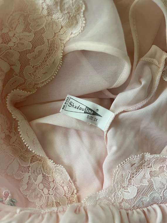 vintage sheer pink nightgown - image 3