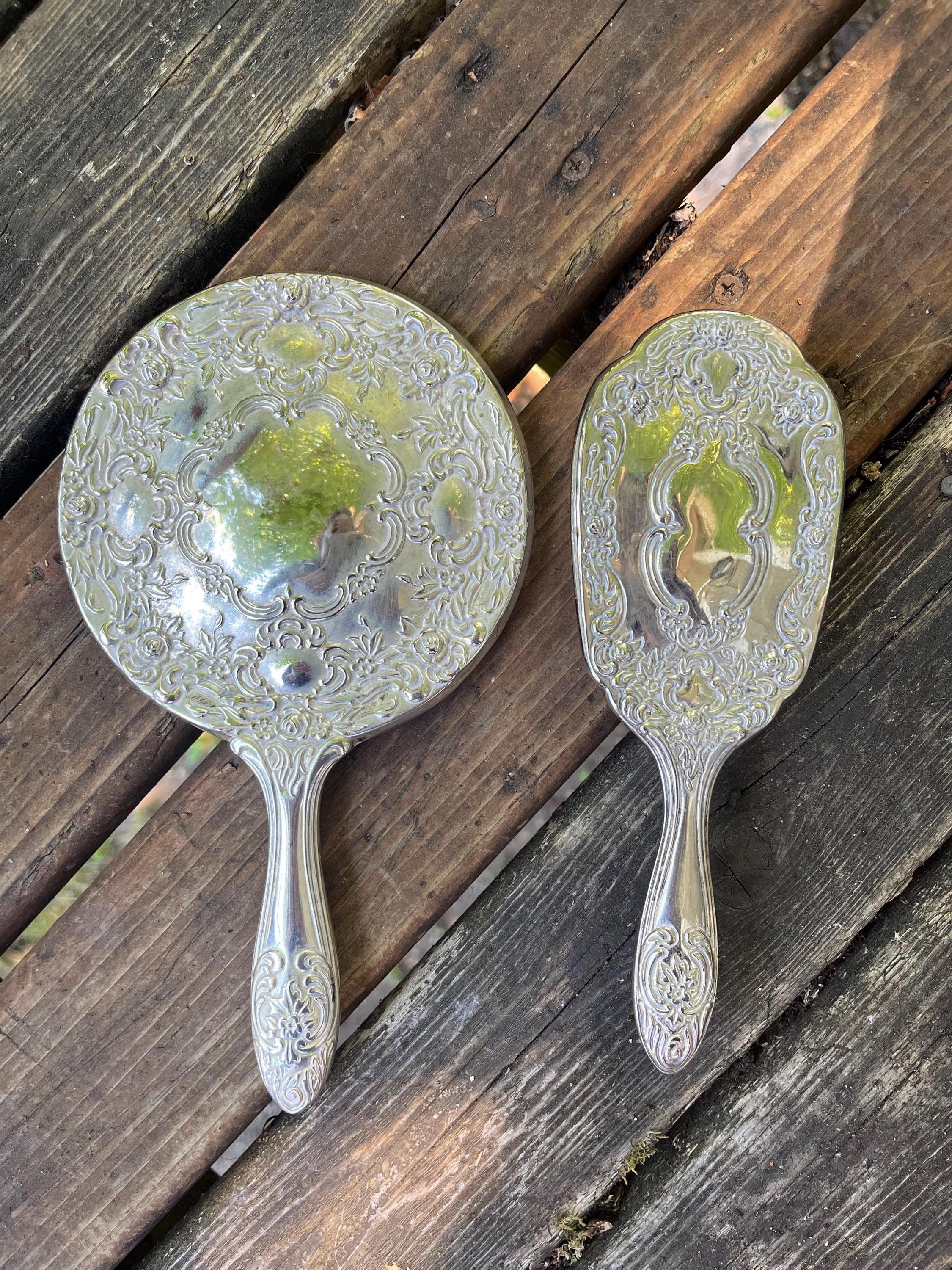 Comb and brush mirror set antique - Etsy 日本
