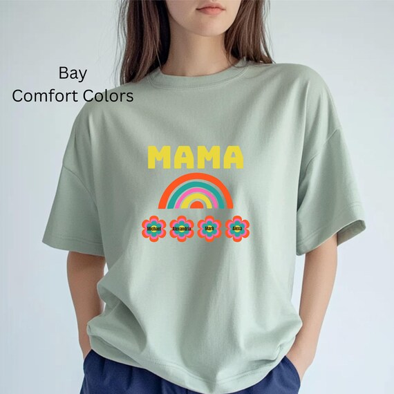 Personalized Mom shirt with kids names Comfort Colors  T-Shirt  - Mom Gift, Custom Family Shirt  Mother's Day Gift
