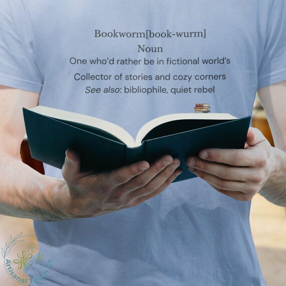 Bookworm Definition Shirt | Reader Gift Tee for Book Lovers | Cozy Reading Shirt | Bibliophile T-Shirt | Book Aesthetic Tee
