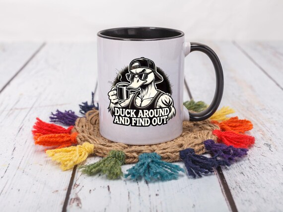 Funny Duck Coffee Mug -  Gift for Coffee Lovers, Unique Mug for Friends, Christmas mug gift, gift for her/him, Funny kitchen accessory
