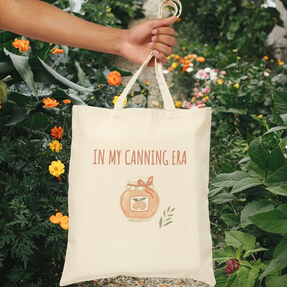In My Canning Era: Farmers Market Haul for Homemade Preserves In My Canning Era Tote Bag, Eco-Friendly Grocery Bag, Farmhouse Style
