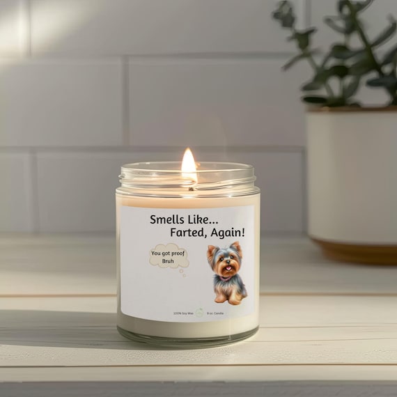 Customized Funny Dog Humor, Scented Candle, Gift for dog lovers,  Choose a scent and design then personalize.
