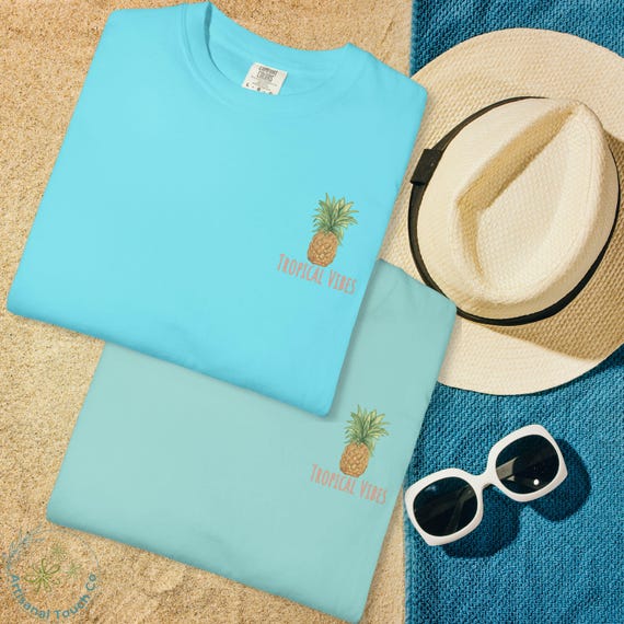 Tropical Bliss T-Shirt, Watercolor Pineapple Gift, Comfort Colors Tee