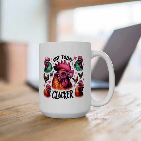 Colorful Chicken Lover Ceramic Mug, Gift for Farmers, Rooster, Coffee Cup for Home,  Décor, Farmhouse Kitchen, her him, birthday, collector