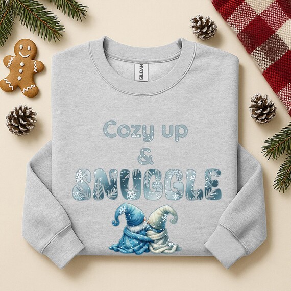 Snow Gnome Winter Sweatshirt: Cozy Hygge Fleece Crewneck