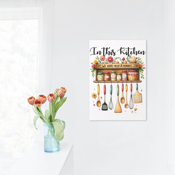 Charming Kitchen Wall Art for Cozy Vibes & Rustic Décor | Perfect Gift for Housewarming or Christmas, Gift for her/him, housewarming gift,