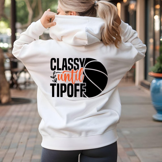 Proud Basketball Mom Gildan Hoodie  Classy Until Tip off, Gifts for Sports Moms, Cozy Athletic Apparel, Best mom gifts