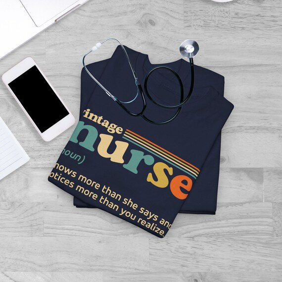 Vintage Nurse T-Shirt - "Knows More Than She Says" Retro Graphic Tee