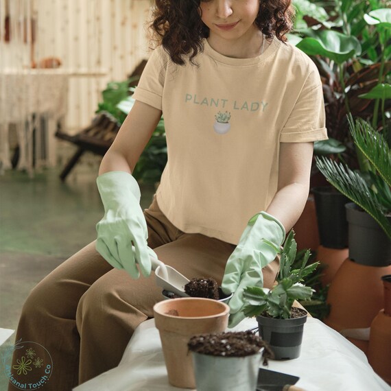 Plant Lady T-Shirt | Succulent Shirt | Bella Canvas Tee for Plant Lovers | Cute Gardener Gift | Aesthetic Garden Shirt