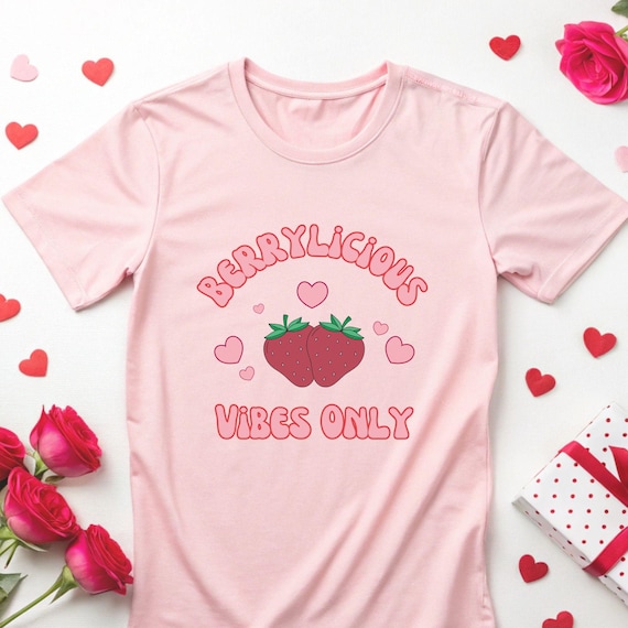 Strawberry Graphic Tee: Kawaii Bella Canvas Unisex T-Shirt
