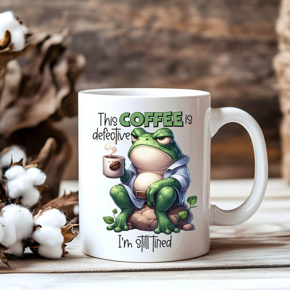 Grumpy Frog Ceramic Mug 11oz/15oz, Perfect Gift for Coffee Lovers, Frog enthusiasts,