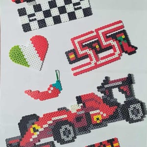 Perler Bead Handmade 3D Formula/indy Type Racecar, Sai and 2D Figurine ...