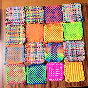 Custom Handmade Colourful Kitchen Pot Holders (Square)