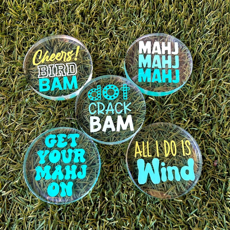 Customizable Mahjong Coasters: Fun Party Favors image 7