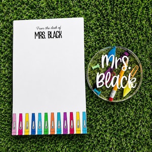 Personalized Teacher Notepad – School Stationery, Custom Name - Etsy