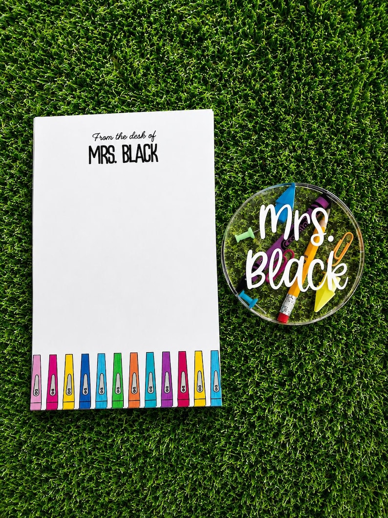Personalized Teacher Notepad – School Stationery, Custom Name - Etsy