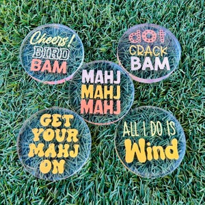 Customizable Mahjong Coasters: Fun Party Favors image 5