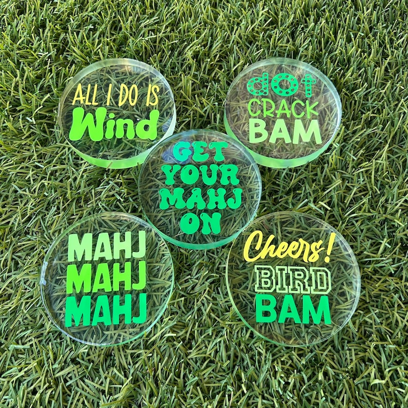 Customizable Mahjong Coasters: Fun Party Favors image 2