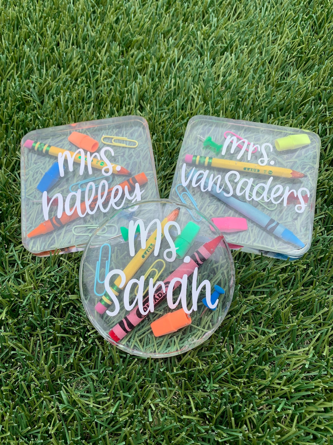 Custom Teacher Coaster: Personalized Desk Decor - Etsy