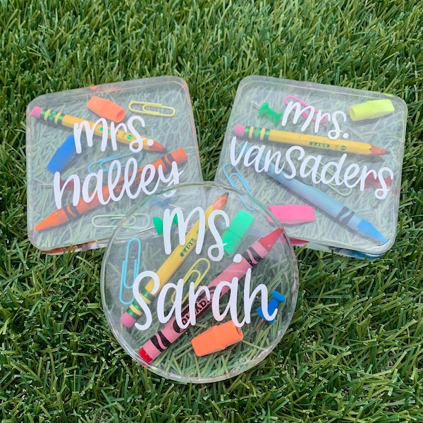 Custom Teacher Coaster: Personalized Desk Decor