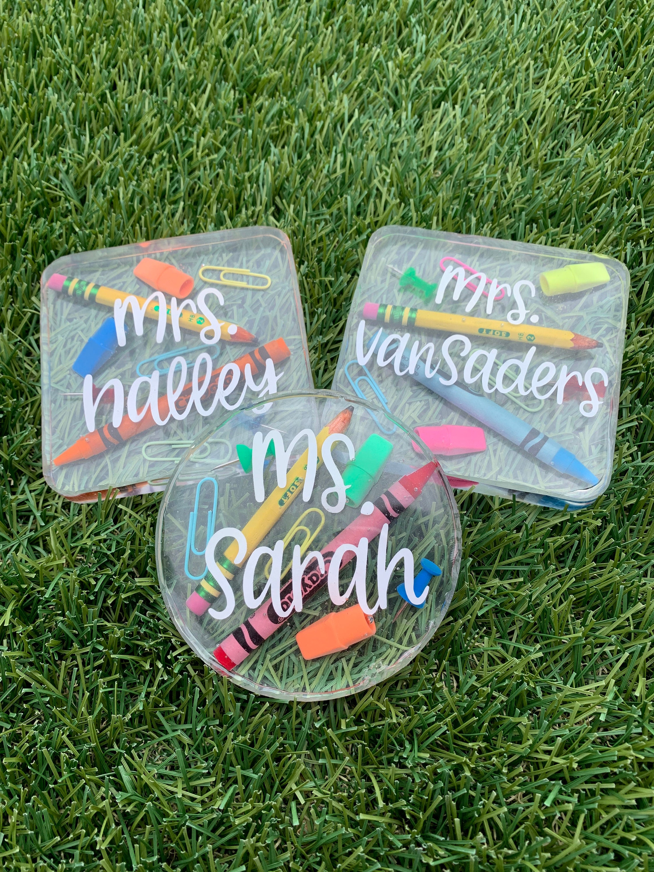 Custom Teacher Coaster: Personalized Desk Decor