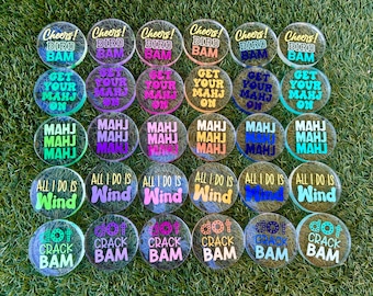 Customizable Mahjong Coasters: Fun Party Favors