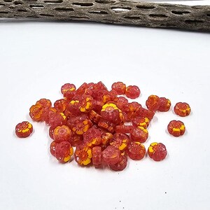 Czech Glass Beads &quot;Table Cut Hawaiian Flower Beads 08x08mm pkg of 10
