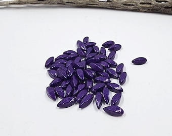 Czech Glass Beads Twist Oval Beads 06x12 mm Purple Pkg of 10