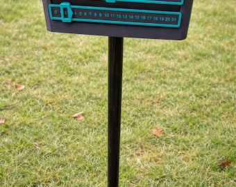 Marcador de Cornhole Slide con soportes para bebidas y teléfonos
