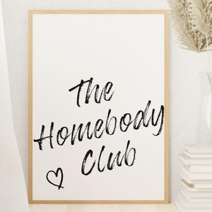 The Homebody Club Print Trendy Wall Art Neutral Wall Art Living Room Decor Digital Prints