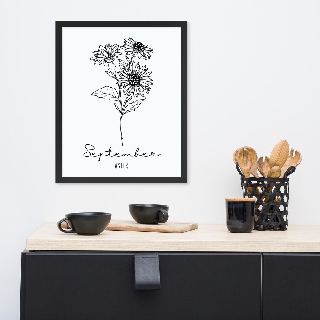 September Birth Flower, Birth Month, Home Decor, Wall Art, Gift Ideas ...