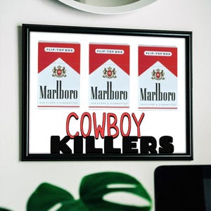 Marlboro Trendy Gallery Art Digital Download Rero Funky Cowboy Wall Art Minimalist Wall Art Living Room Decor Garage Wall Art Man Cave
