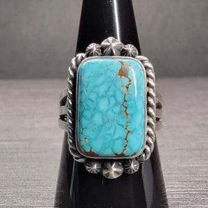 Number 8 Turquoise Ring - Classic Southwestern Ring - American Turquoise Collection - Navajo Jewelry
