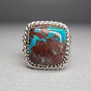 Bisbee Turquoise Ring - Classic Southwestern Ring - American Turquoise Collection - Navajo Jewelry
