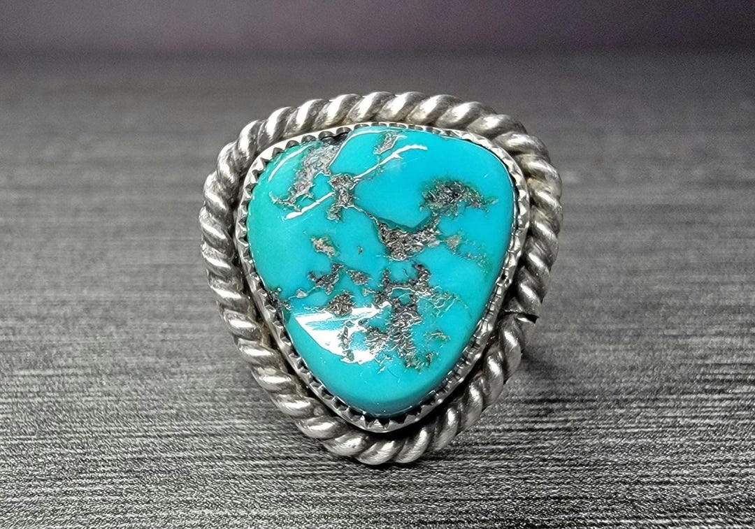 Sleeping Beauty Turquoise Ring • Size 8 • Natural American Turquoise ...