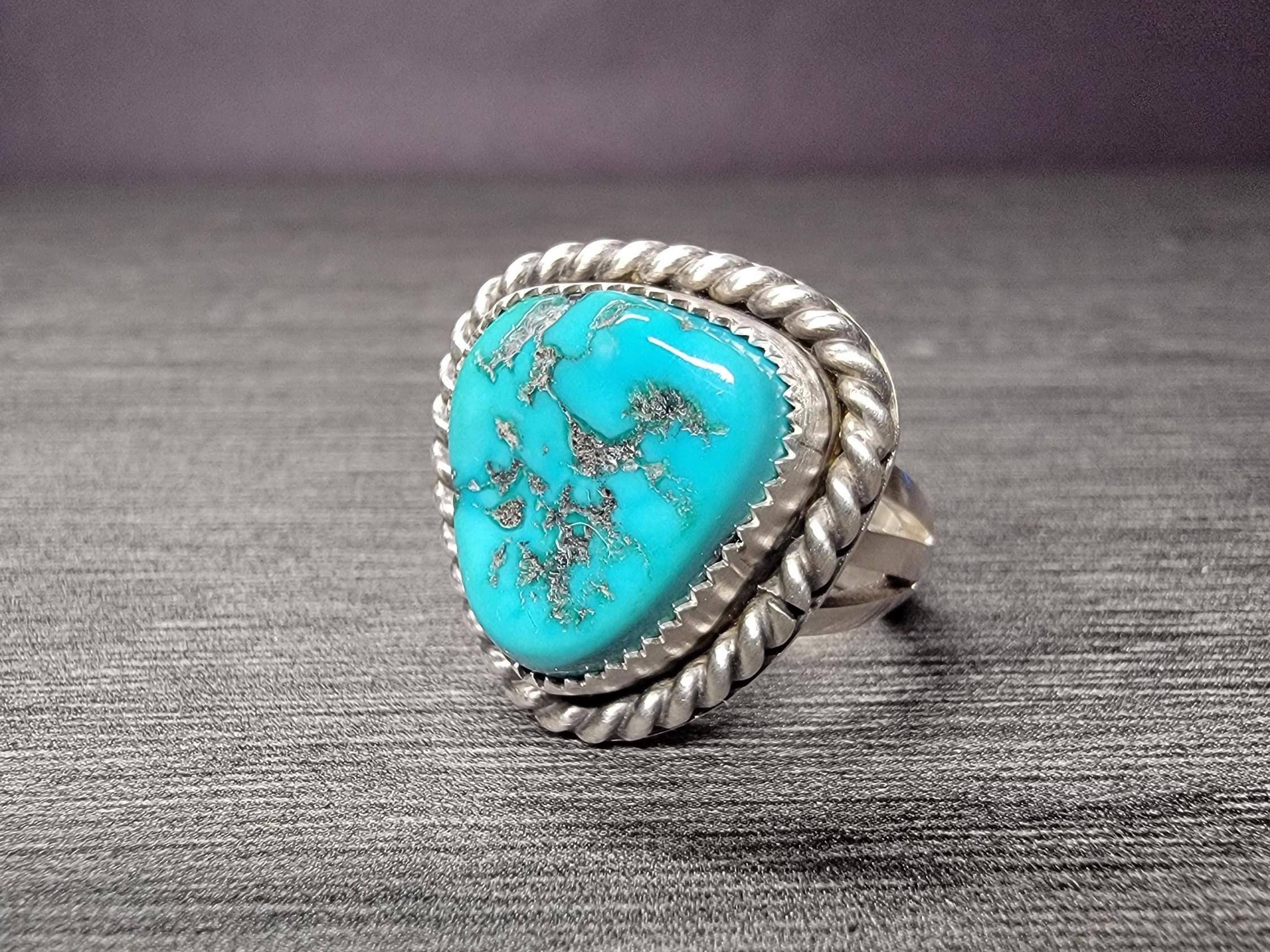 Sleeping Beauty Turquoise Ring • Size 8 • Natural American Turquoise ...