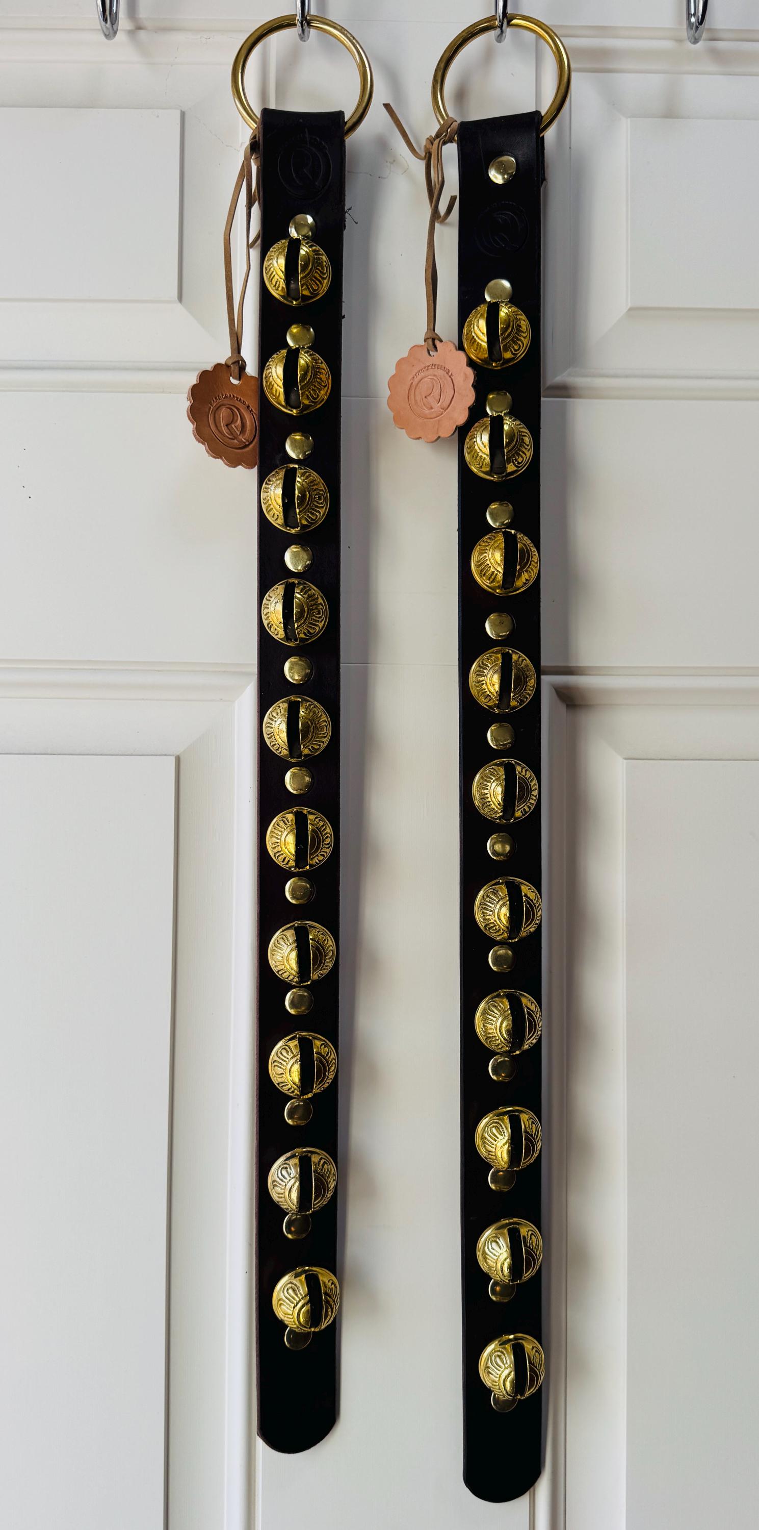 Handmade Door Hangers Top Quality Leather Brass Sleigh Bells, jingle bells, horse bells,