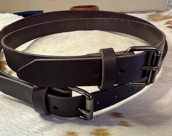 Leather Belt 1 1/2” made from chocolate Brown English Bridle Chahinleather. This is not inexpensive Water Buffalo Leather