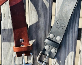 Handmade Genuine Leather Belt made from Heavy Top Grain Leather.