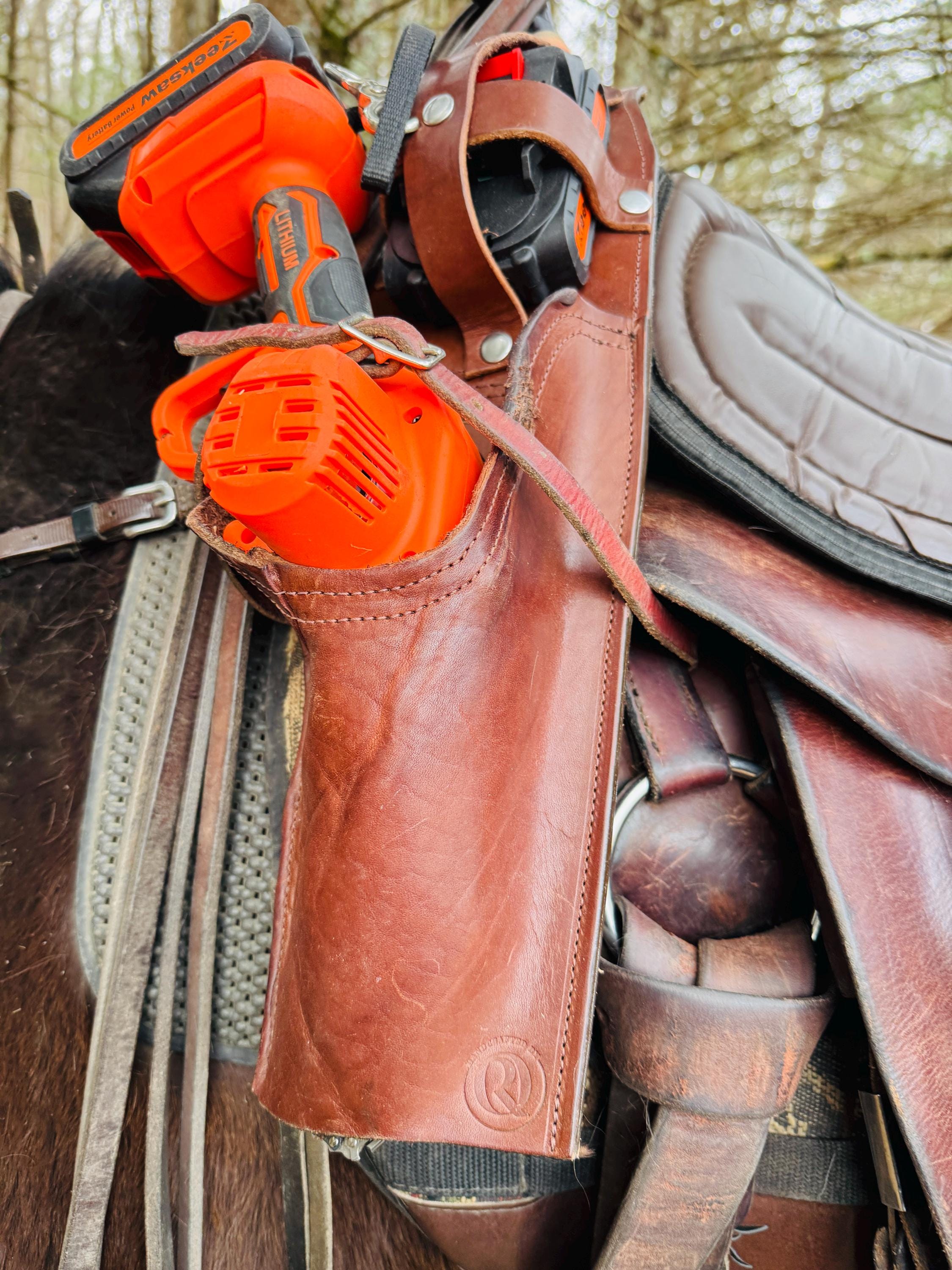 Horse Tack Saddle Bags Gun scabbard horn bag rough out Western hunter hunting