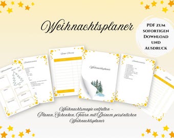 Christmas planner to print | PDF format | Download | Christmas planner star | Christmas magic