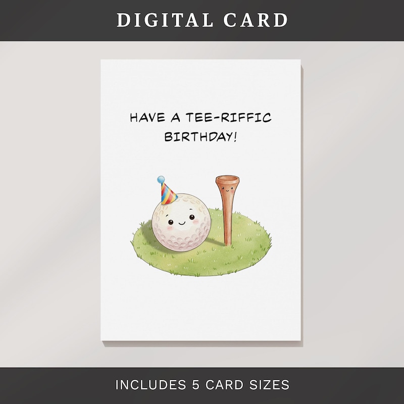 Funny Golf Birthday Card - Etsy