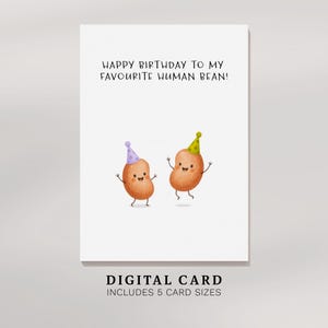 ¡Feliz cumpleaños a mi persona favorita!: Tarjeta de felicitación imprimible y divertida (descarga digital)