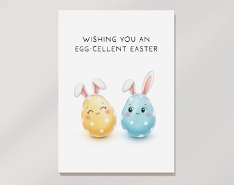 Easter Egg Card: leuke afdrukbare wenskaart (digitale download)