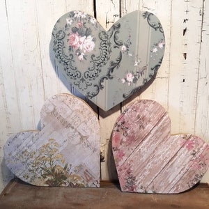 Rustic Wood Handmade Heart Farmhouse Valentine&#39;s Decor Large Wall Hanging Gift For Wife Gift For Mom Vintage Look Mother&#39;s Day Gift Wood