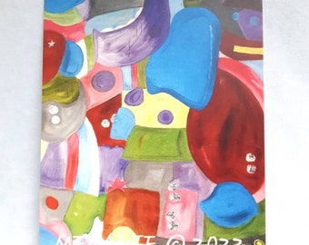 Moderne abstracte kunst Print Hedendaagse kleurrijke archiefinkten van hoge kwaliteit 8 x 10 of 11 x 14