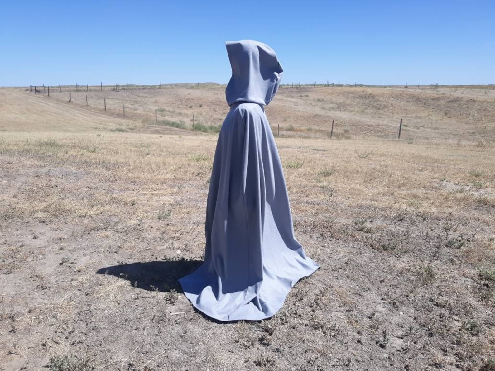 Grey Wool Hooded Cloak Halloween Costume Wedding Cape - Etsy